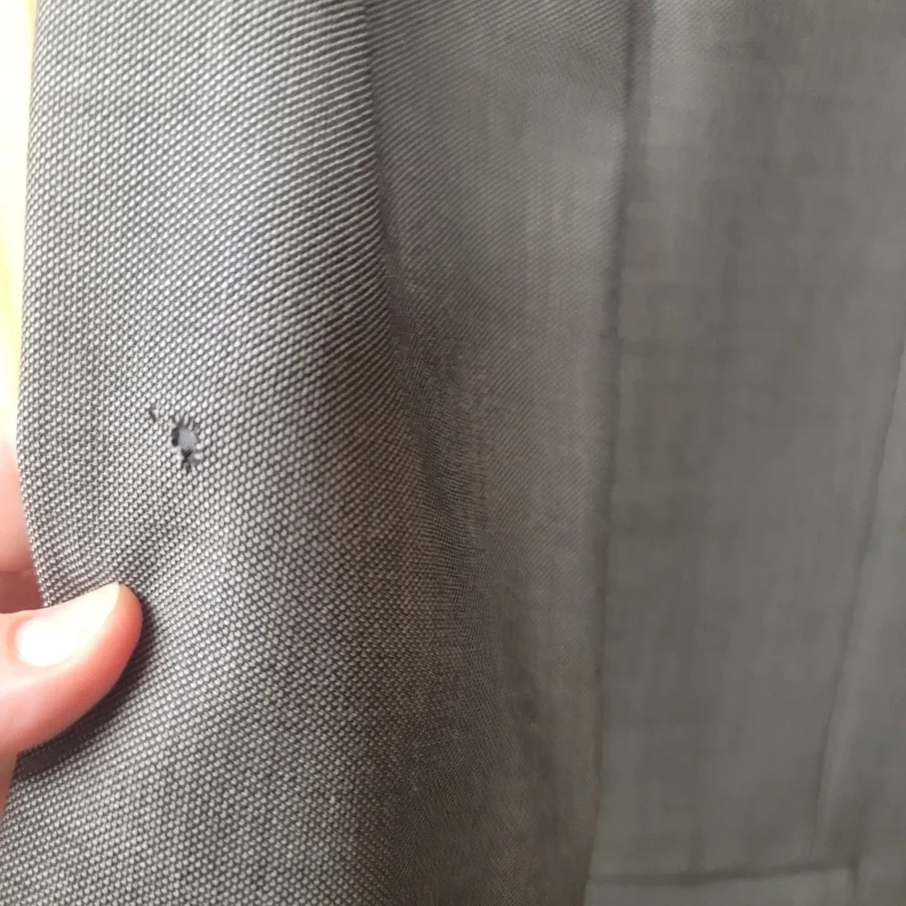 Calvin Klein Mens Slim Fit 100% Wool 2-Button Suit‎ Jacket Blazer Grey 44L
